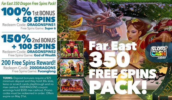 Sloto'Cash Free Spins Bonus