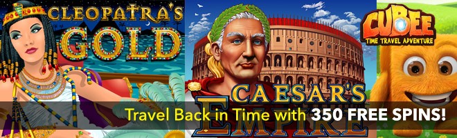 Travel Back in Time with Sloto's 350 Free Spins Pack!